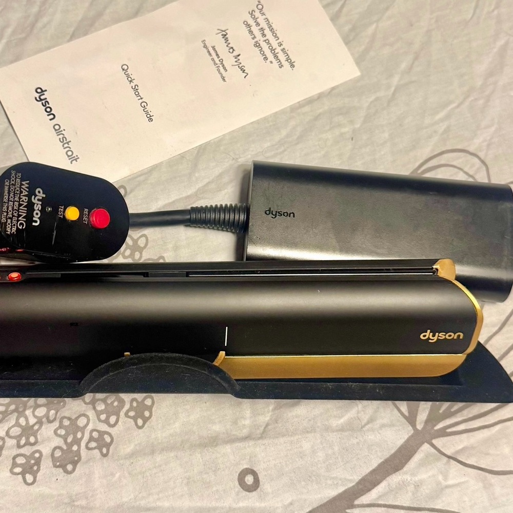Dyson Airstrait hair straightener/dryer in Nickel/Copper tone finish